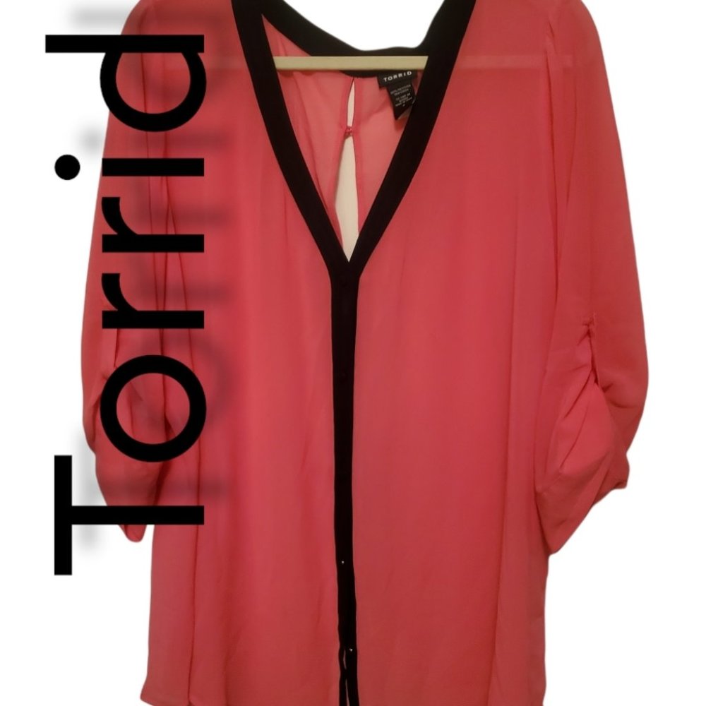 Torrid pink button down